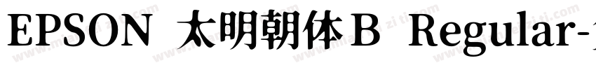EPSON 太明朝体Ｂ Regular字体转换